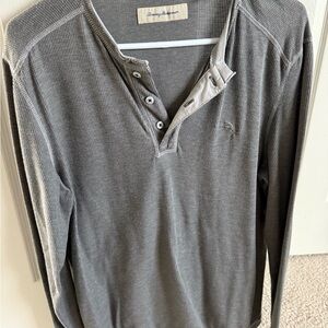 Tommy Bahama Gray Long Sleeve Tee